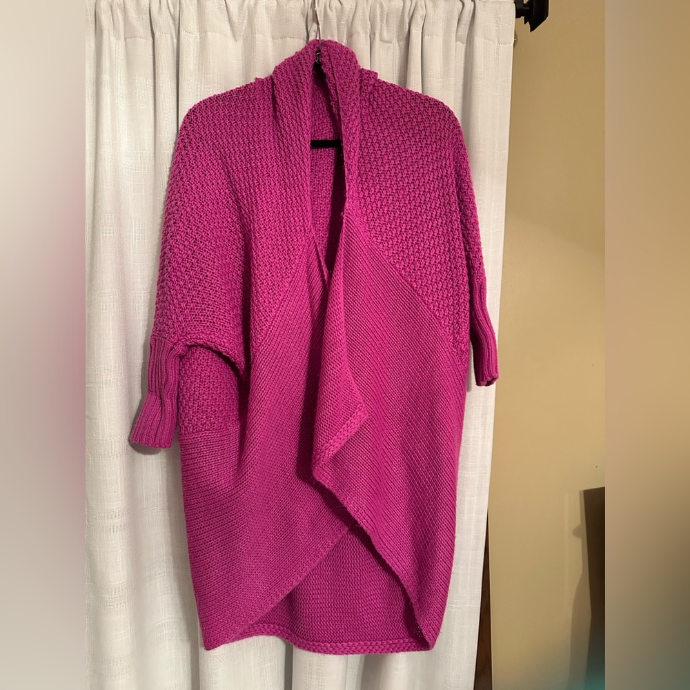 Fuchsia sweater shrug